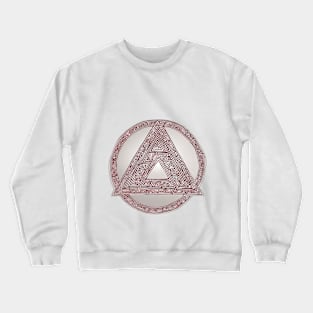 Mystical Geometric Triangle with Intricate Greek Key Pattern No. 917 Crewneck Sweatshirt